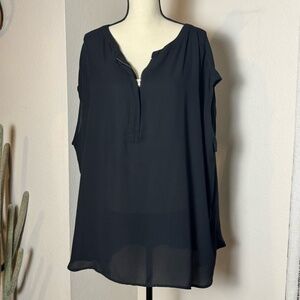 Ava & Viv Sheer Tunic Tank - 3X